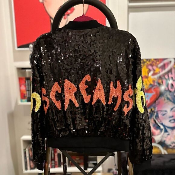 - Make me wanna Scream Evil Eye Sequin Jacket M/L NWT - Picture 8 of 9